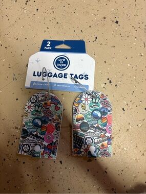 Life is Good Kids' Multicolor Patterned Luggage Tags - 2 Pack